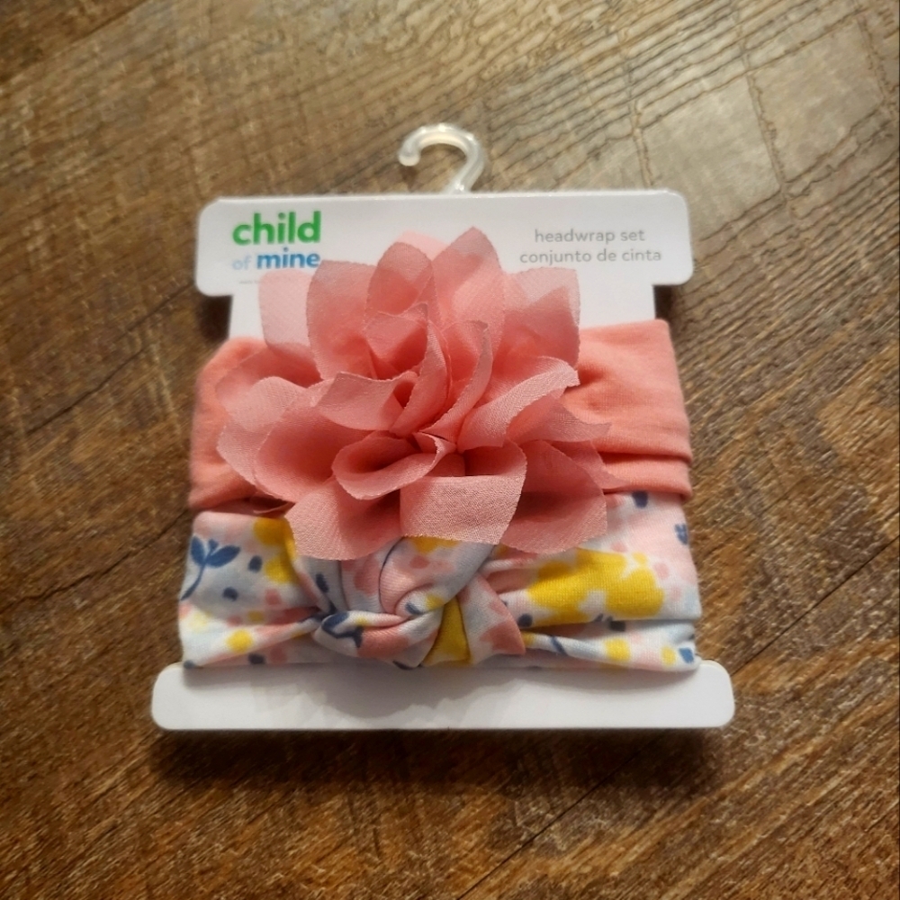 NWT Carters baby girl 2 piece floral headwraps set‎ NWT